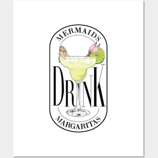 Mermaid Drink Margaritas Posters and Art